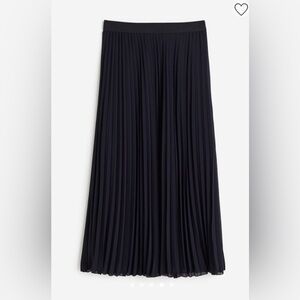 J. Crew Black Gwyneth Pleated Skirt
